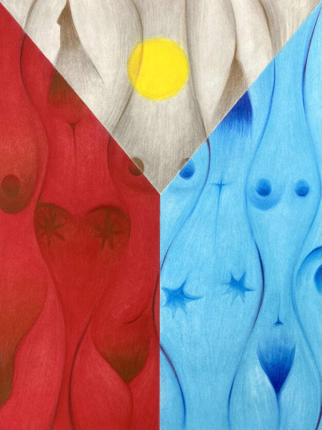 Declaration, 2023, Stonehenge paper, soft pastel 22” x 29”