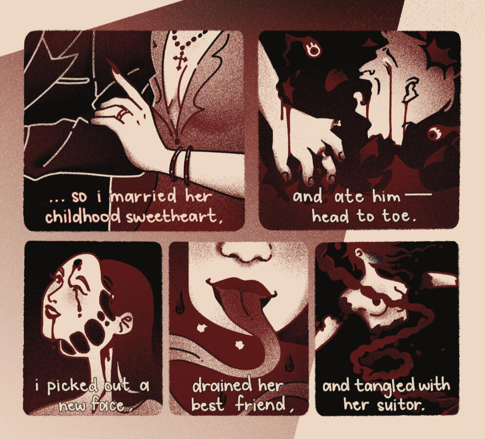 detail crop of delusion (pg. 1), 2023, inkjet print, 8.5" x 11"