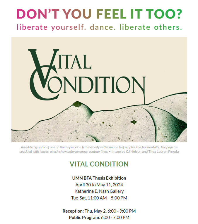 cropped screenshot of Don't You Feel It Too?'s newsletter, designed by thea