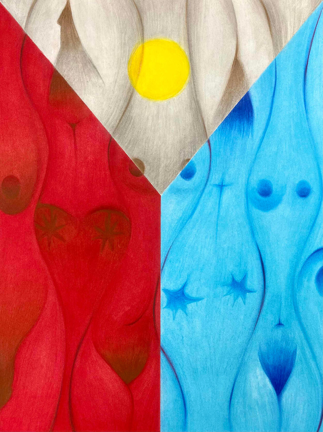 Declaration, 2023, Stonehenge paper, soft pastel 22” x 29”